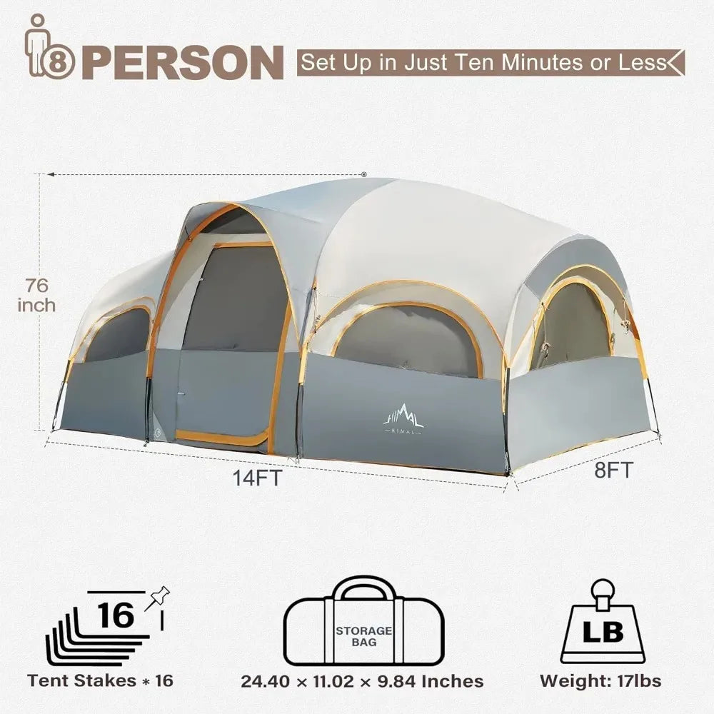 8 Person Tent for Camping,