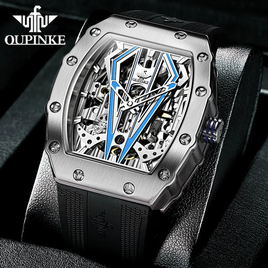 Men's Watches Skeleton Tonneau