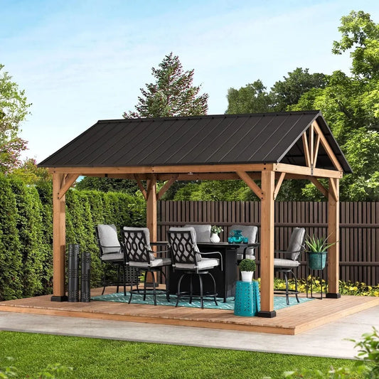 Wood Gazebo 11 x 13 ft. Outdoor Patio