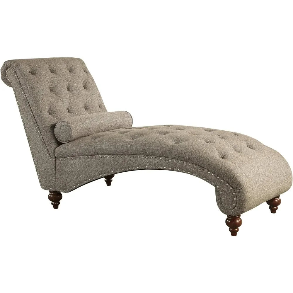 Chaise Lounge Velvet Upholstery