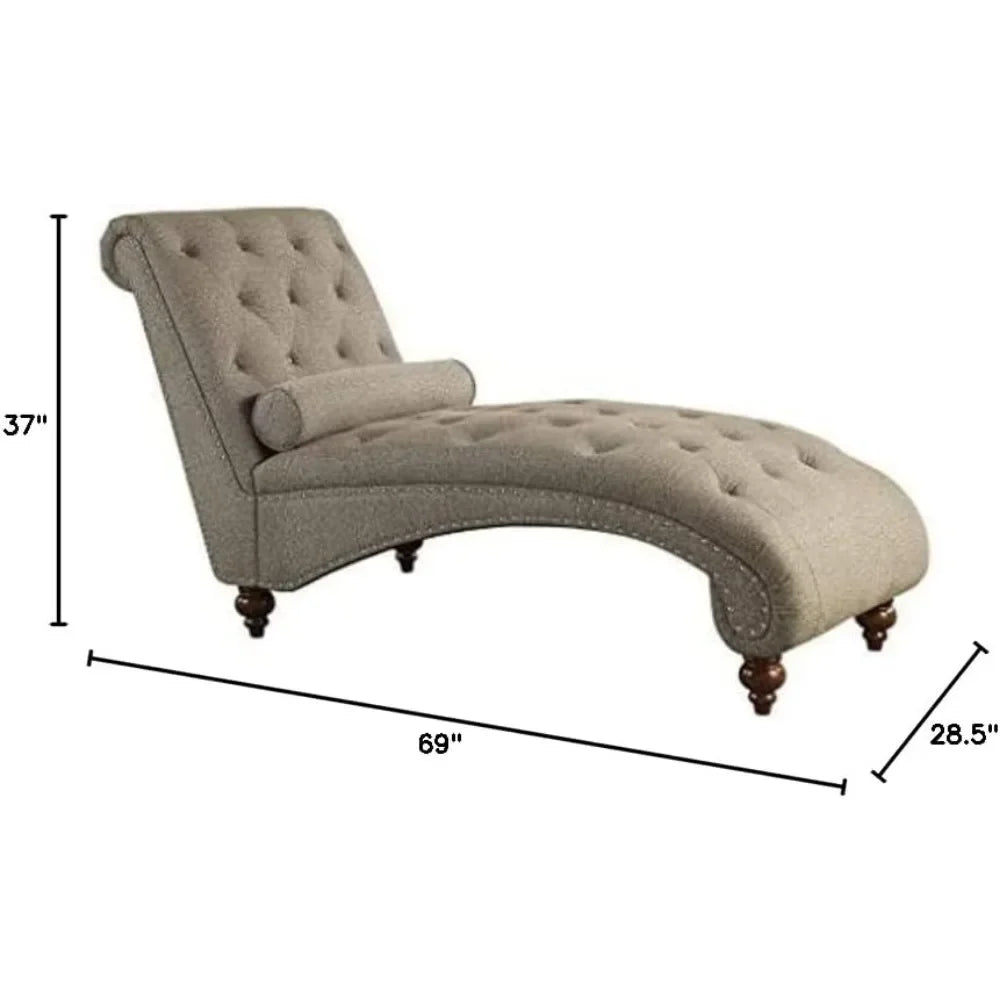 Chaise Lounge Velvet Upholstery