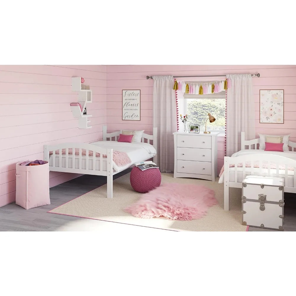 Twin-Over-Twin Bunk Bed (White)