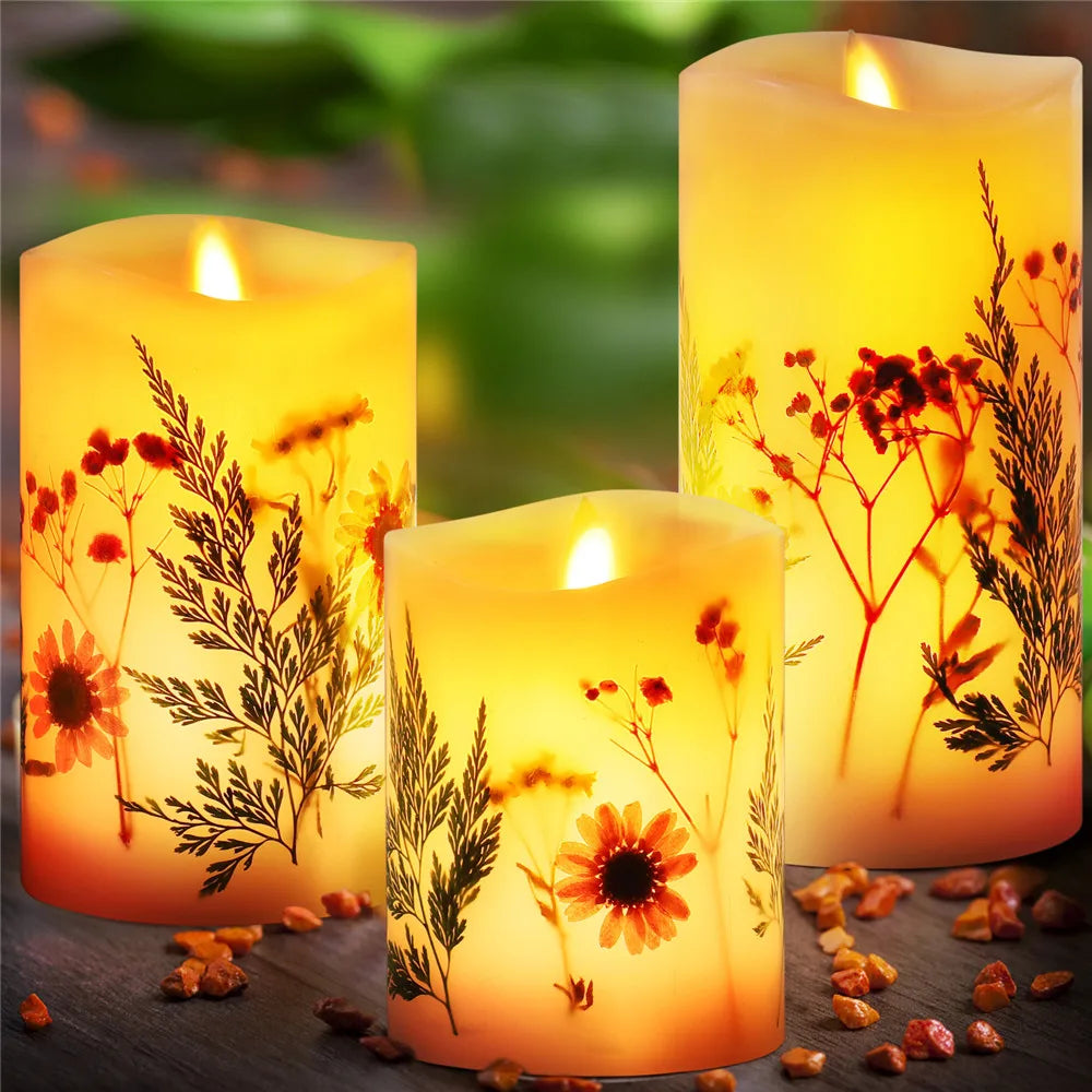 3pcs LED Electronic Candle Set