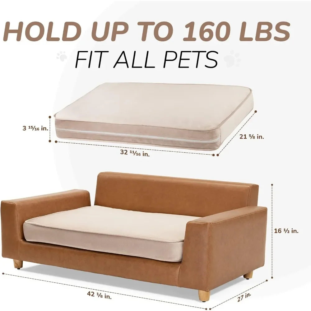 Dog Couches Holds 160 Lbs Modern Sofas for Living Room Furniture Sofas Beds Leather Sofa Premium Large Dog Sofa Bed Furnitures