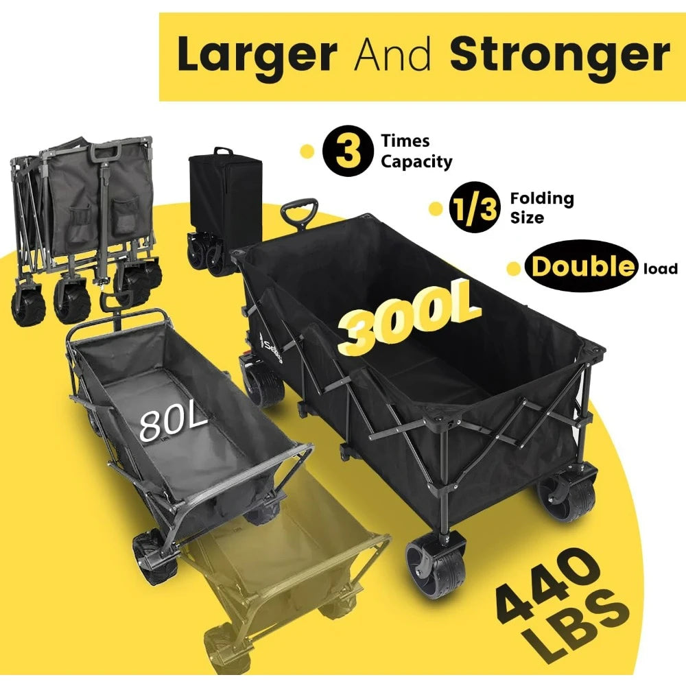 Folding Utility Garden Cart Heavy Duty