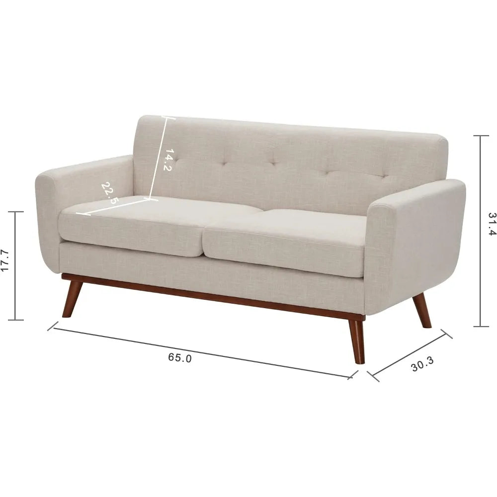 Mid Century Modern Decor Love Seat Couc