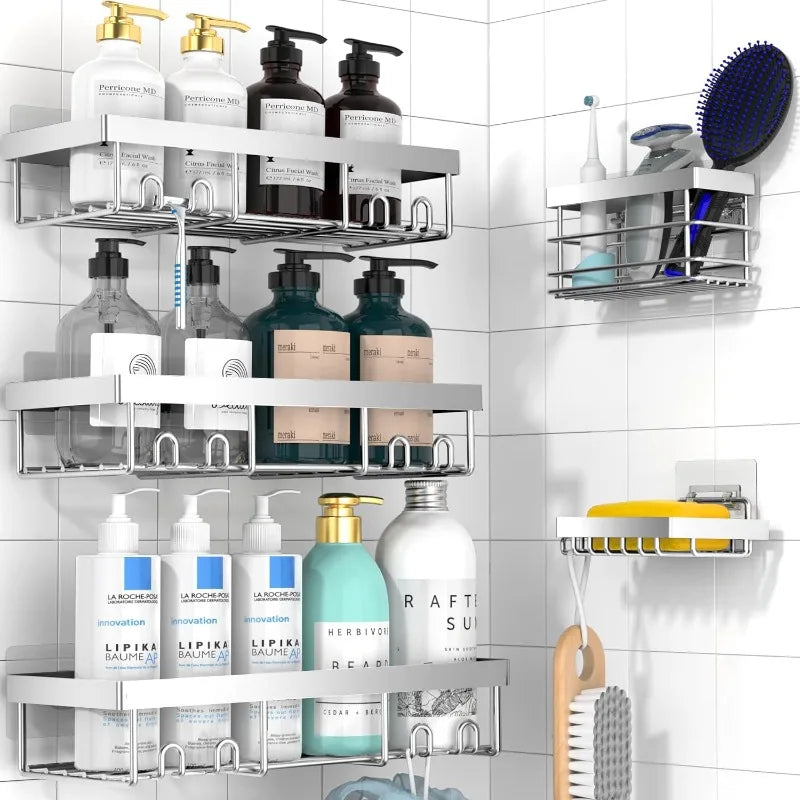 5 Pack Shower Caddy Shelf Organizers