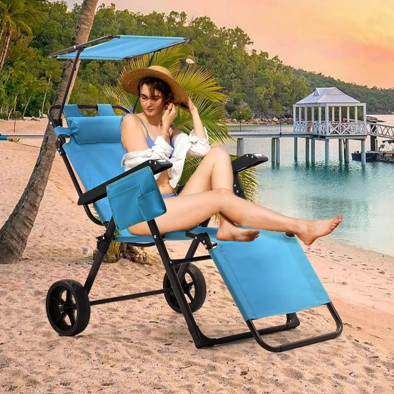 Foldable Beach Lounge Chair