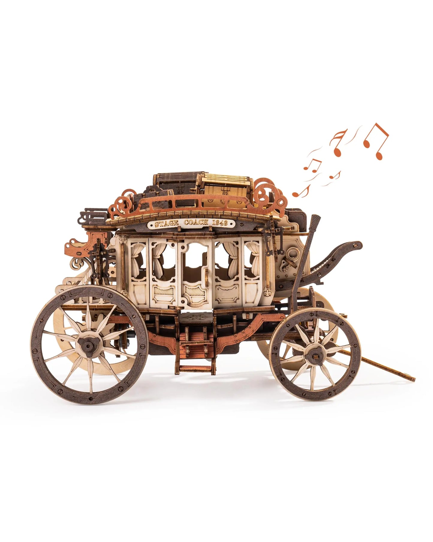 Stagecoach Music Box 3D wooden puzzle