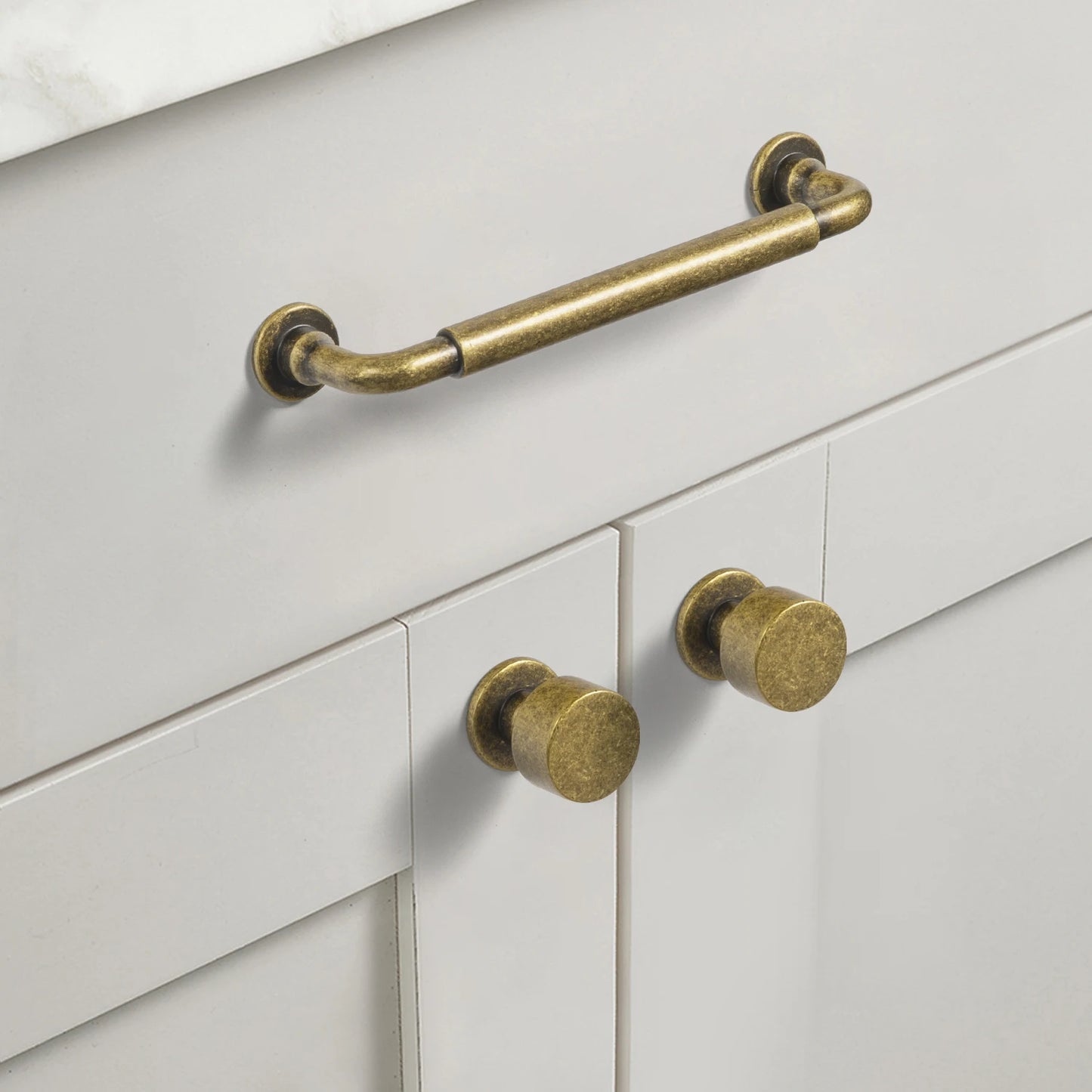 Vintage Cabinet Pulls Antique Brass