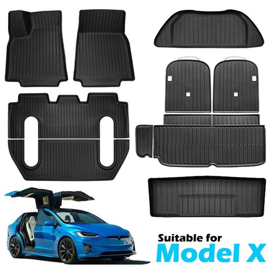 Floor Mats for Tesla Model X 5 6 7 Seater 2024 2023-2016