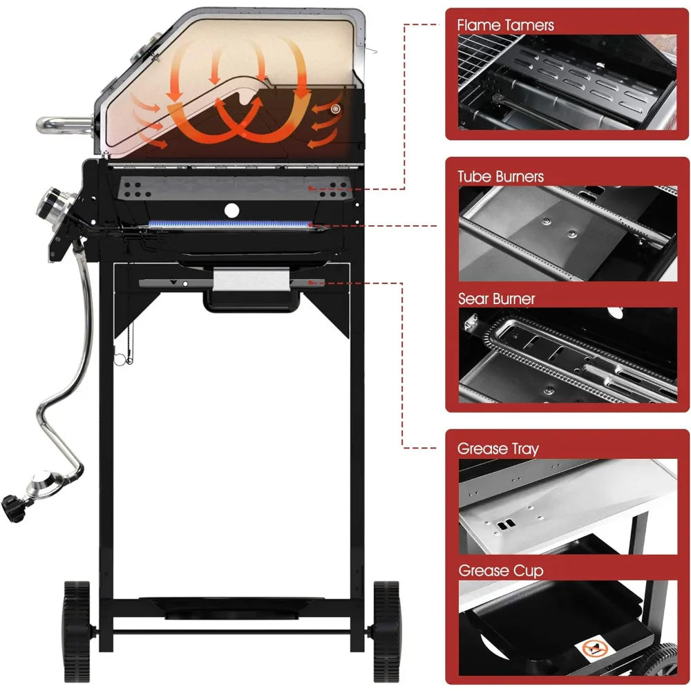 5-Burner BBQ Propane Grill