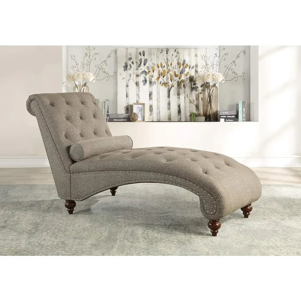 Chaise Lounge Velvet Upholstery