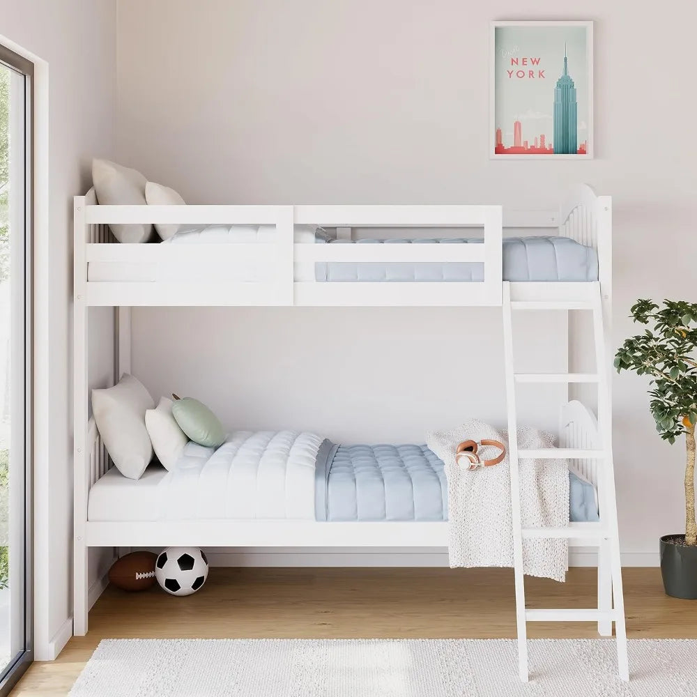 Twin-Over-Twin Bunk Bed (White)