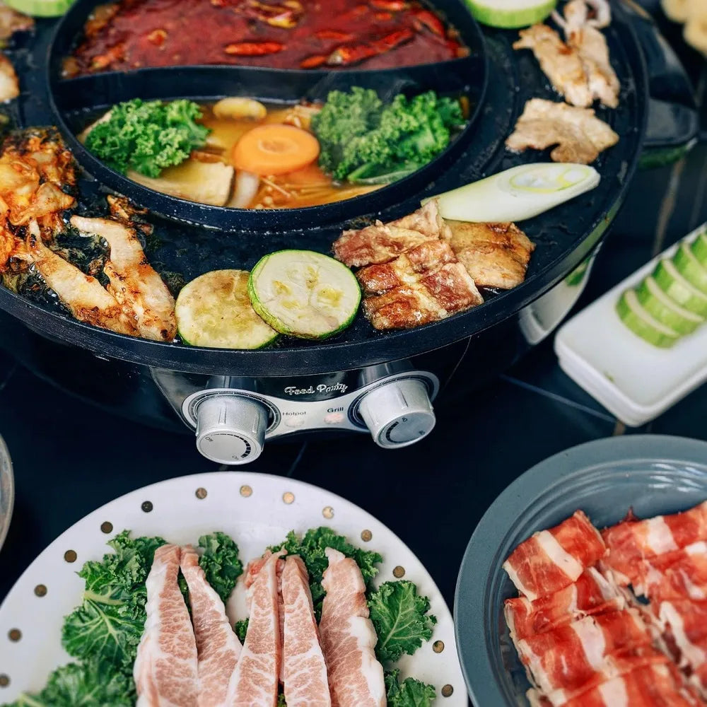 Electric Smokeless Grill and Hot Pot