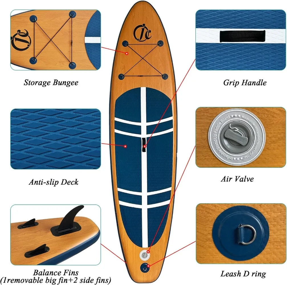 Inflatable Stand Up Paddle Board (6 Inches Thick)