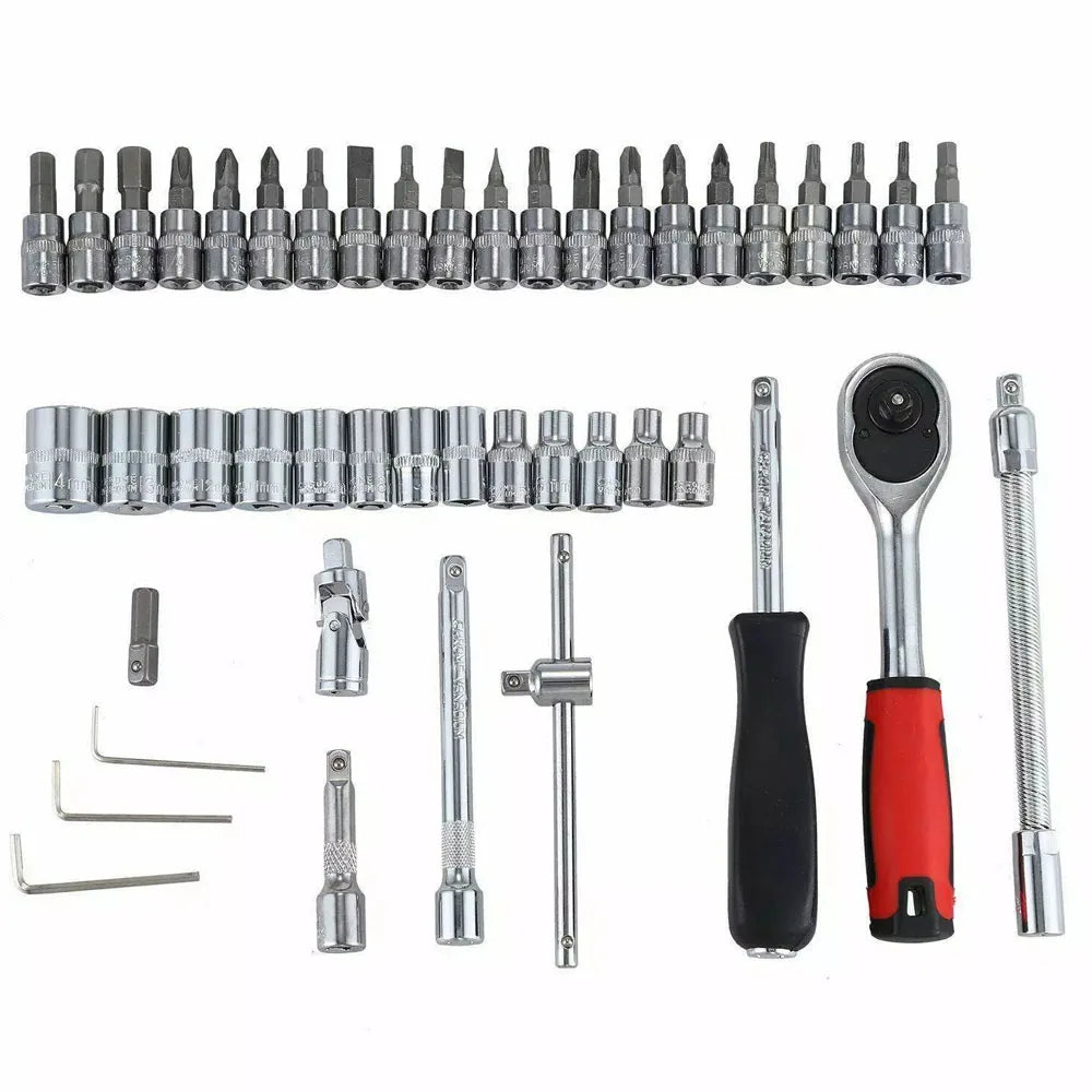 46pcs  Socket Ratchet Wrench Set 1/4" Drive