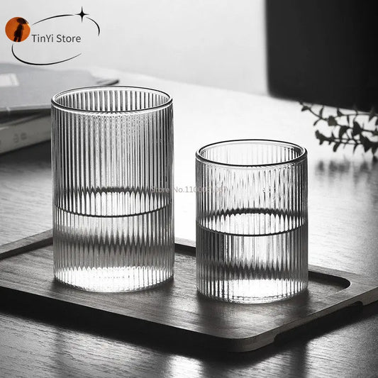 1/3/6PCS Japanese Striped Heat-Resistant Glass