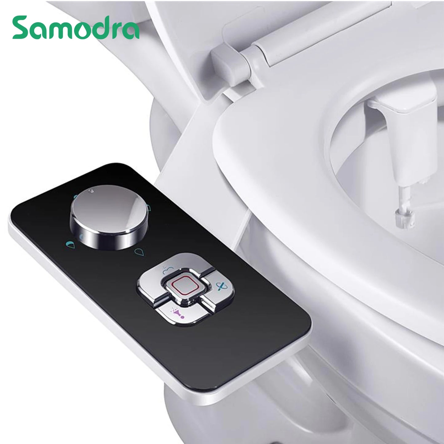 Bidet Toilet Seat Attachment Dual Nozzles