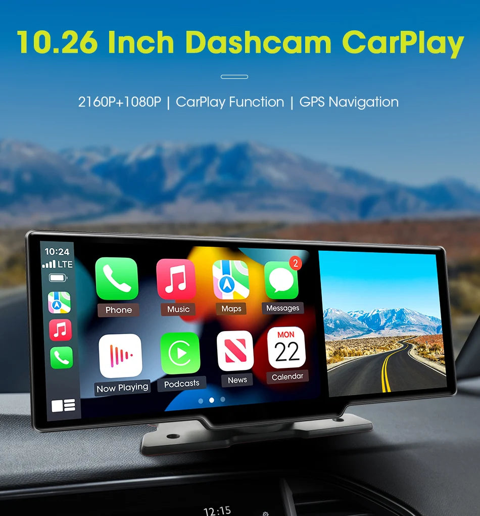 10.26" Dash Cam 4K Car Mirror