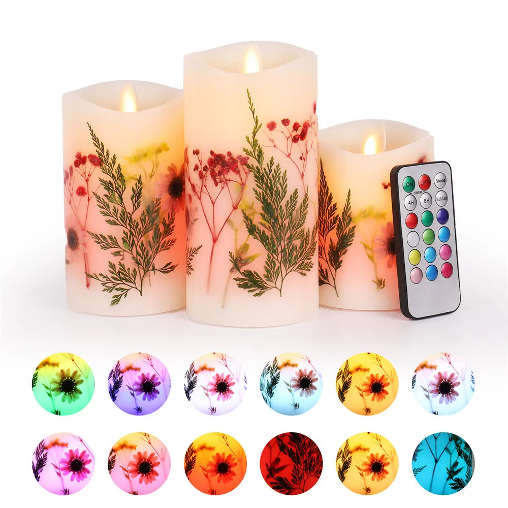 3pcs LED Electronic Candle Set