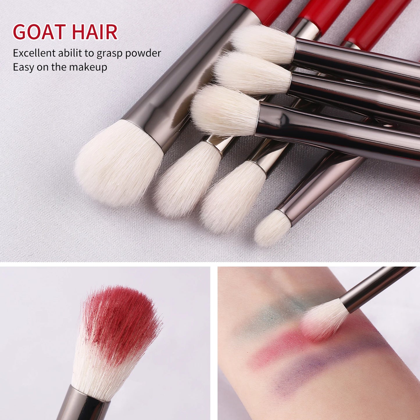 Natural Makeup Brushes Set 11-30pcs