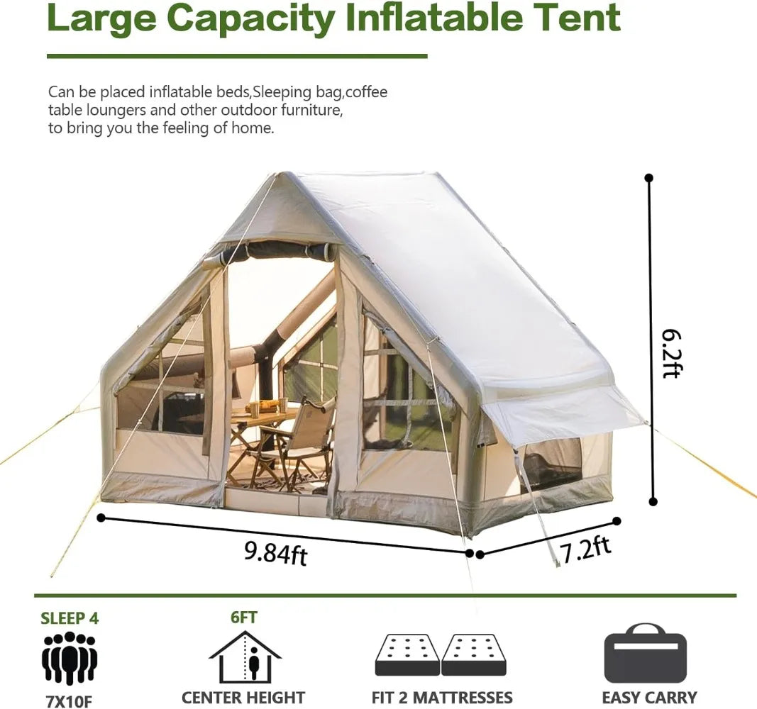 Inflatable Camping Tent with Picnic Blanket