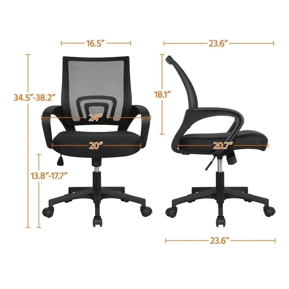 Adjustable Mid Back Mesh Swivel Office Chair