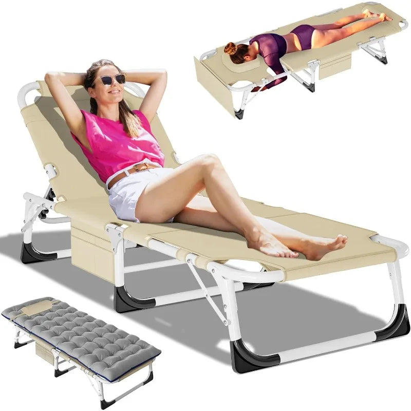 Heavy Duty Tanning Chair with Face Hole