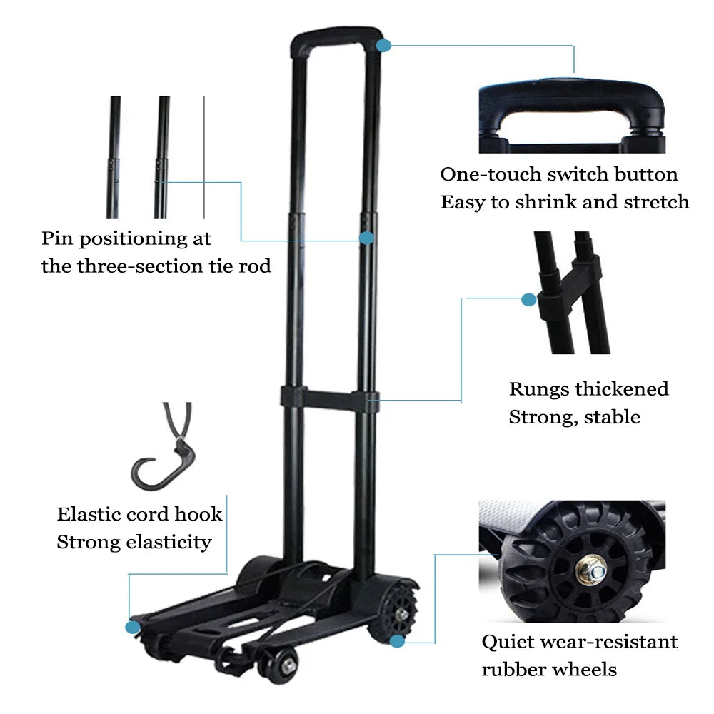 Heavy Duty Foldable Hand Cart Portable