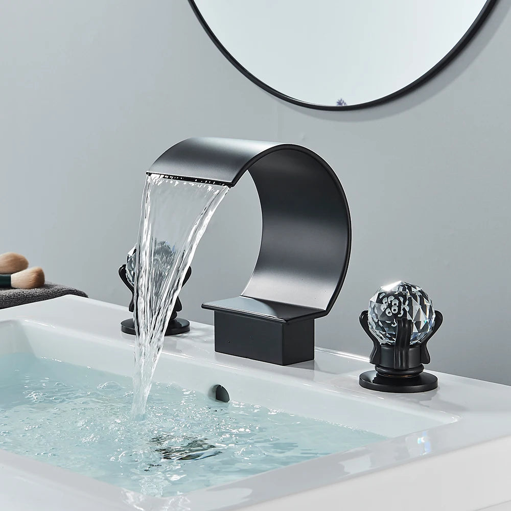 Waterfall Golden Basin Faucet