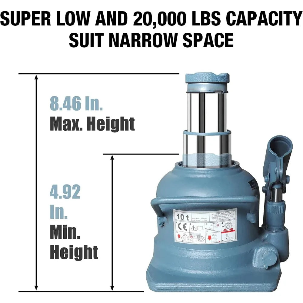 10 Ton Low Profile Welded Hydraulic Car Bottle Jack