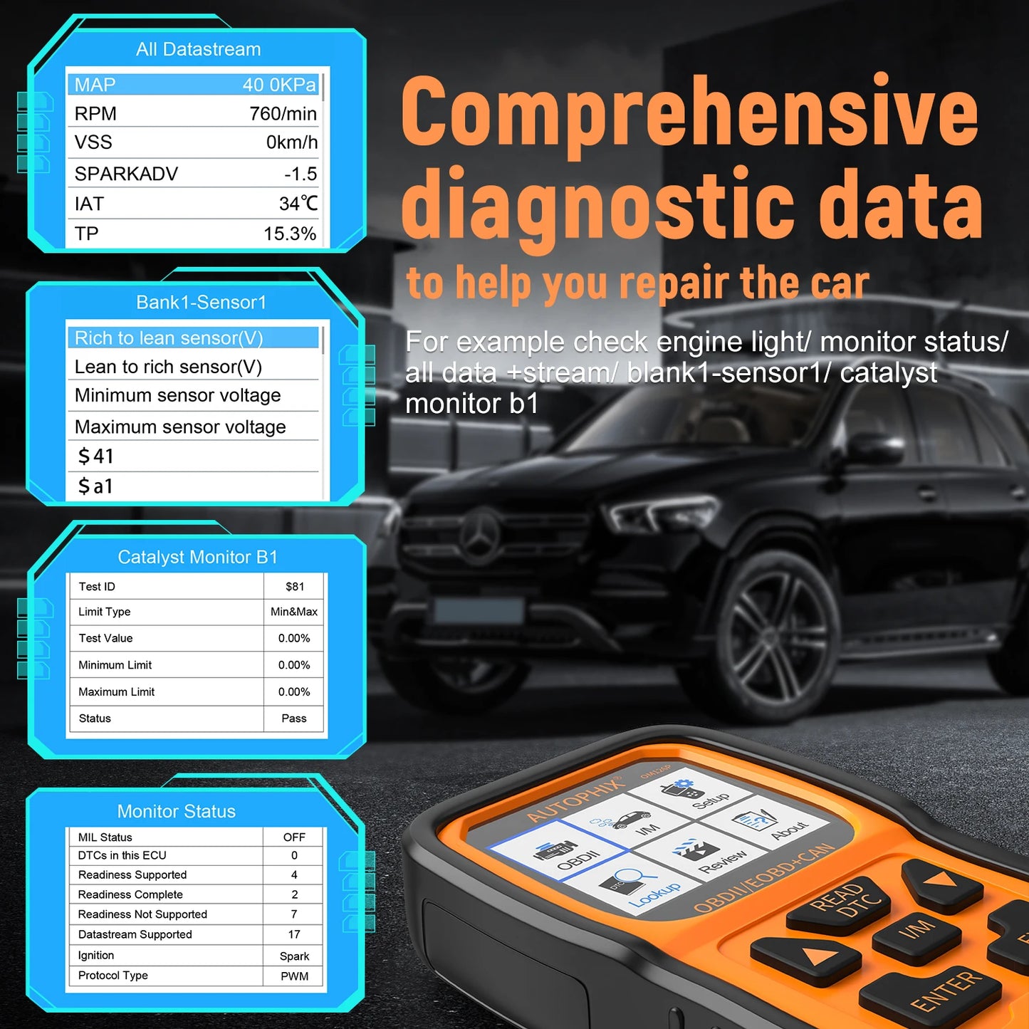 OBD2 Scanner Code Reader Automotive Scanner