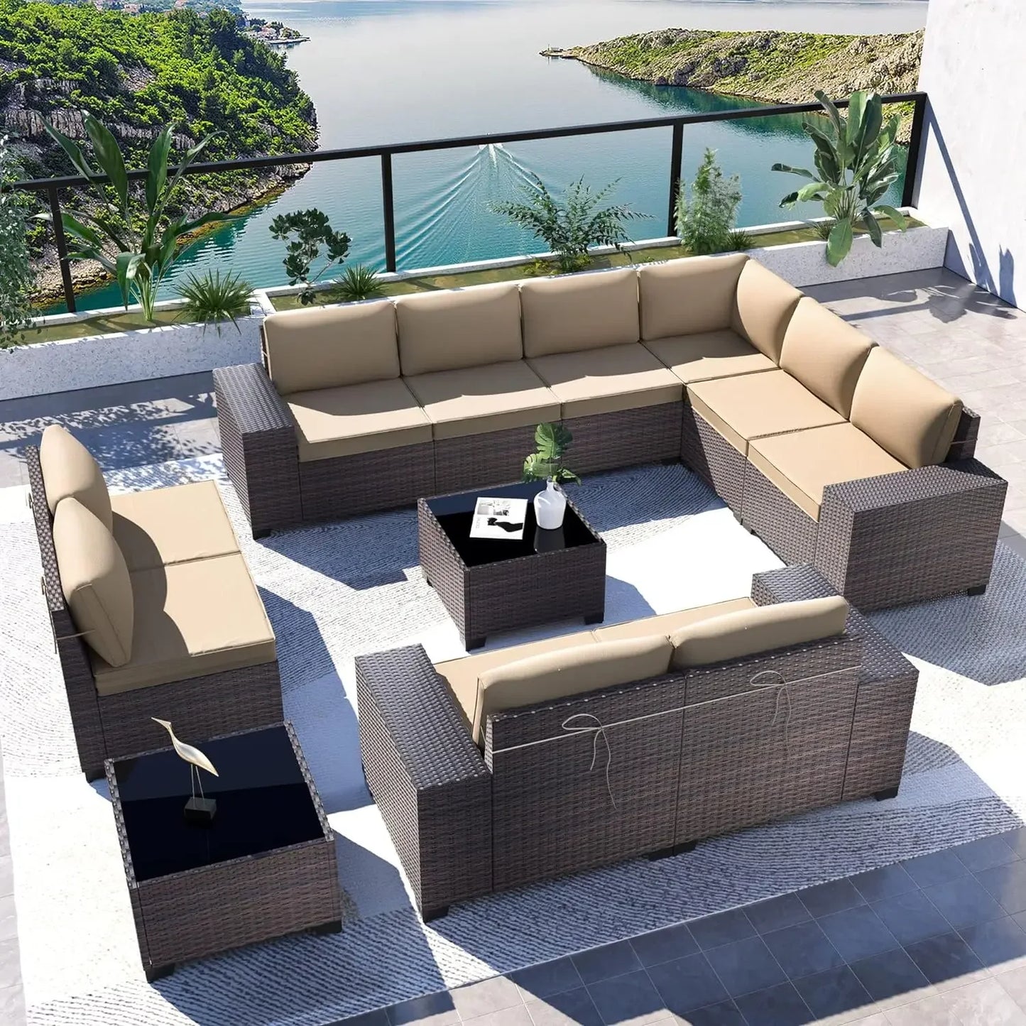 13 Pieces Outdoor Patio Furniture Set