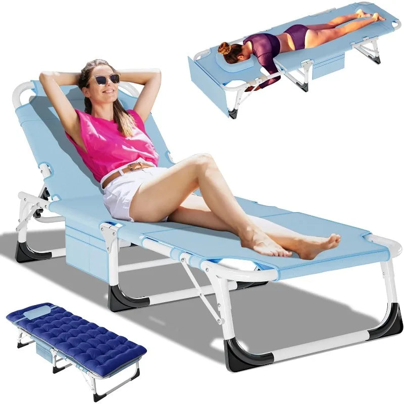 Heavy Duty Tanning Chair with Face Hole