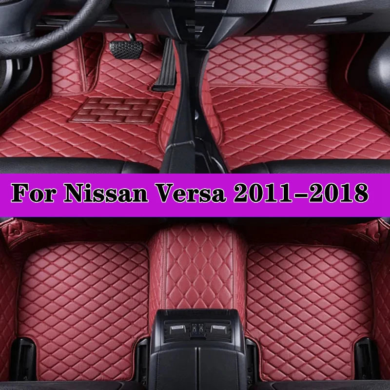 Car Foot Pads Automotive For Nissan Versa 2011-2018 Protective Pad Custom Floor Mats Automobile Carpet Cover Car Accessories