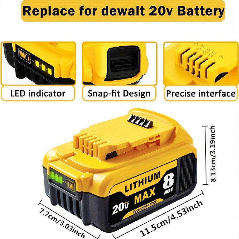 4 Packs Replacement For Dewalt 20v Battery