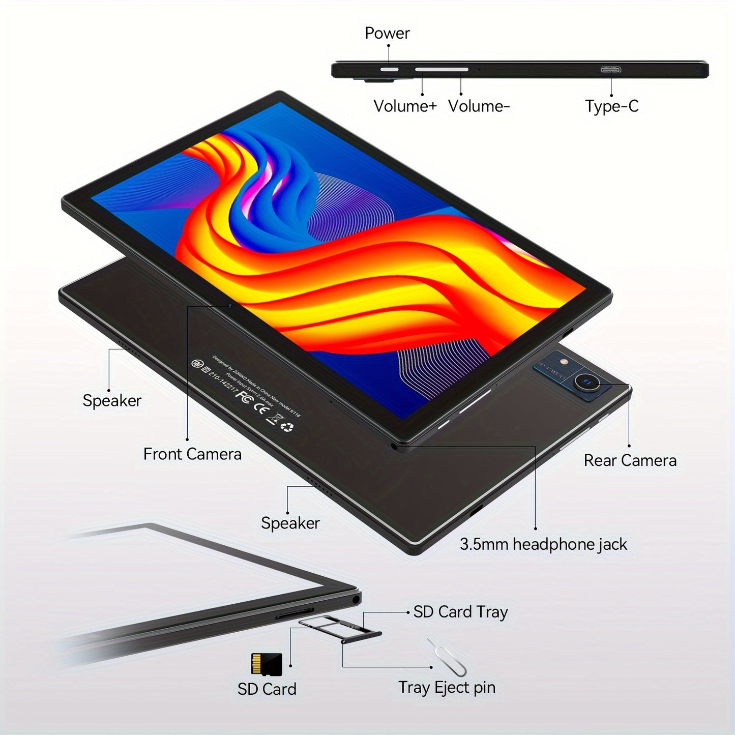 Android 12 Tablet with Keyboard