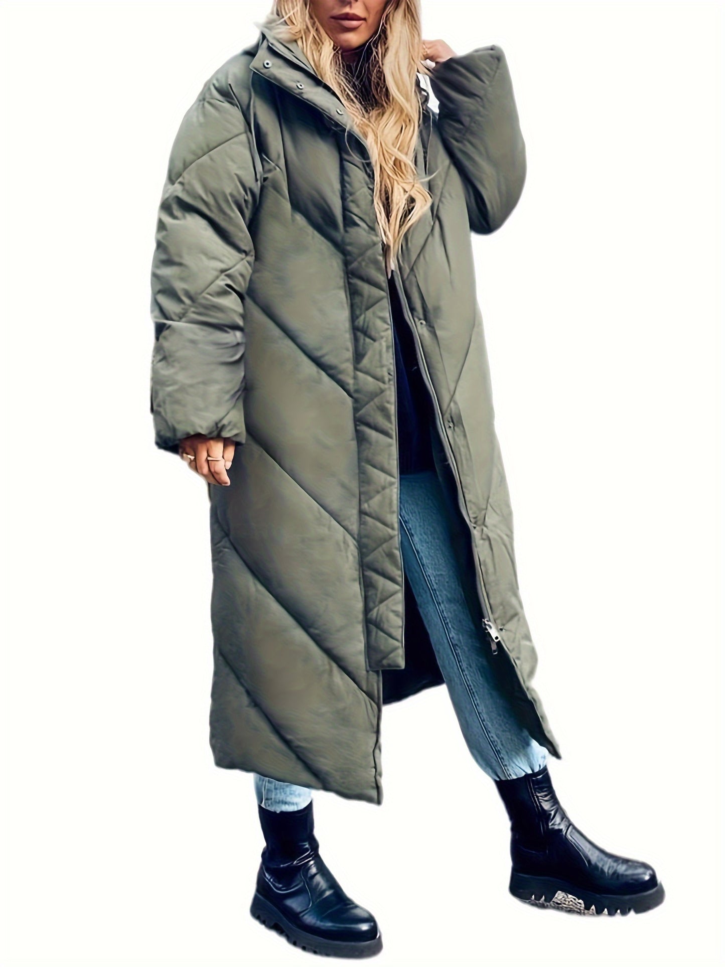 Women's Hooded Long Puffer Coat