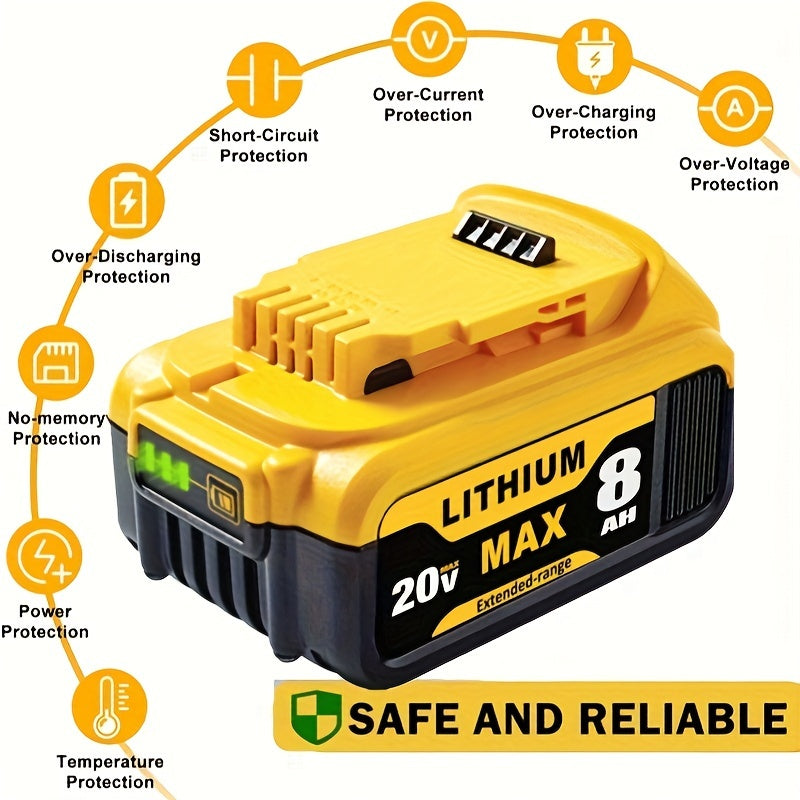 4 Packs Replacement For Dewalt 20v Battery