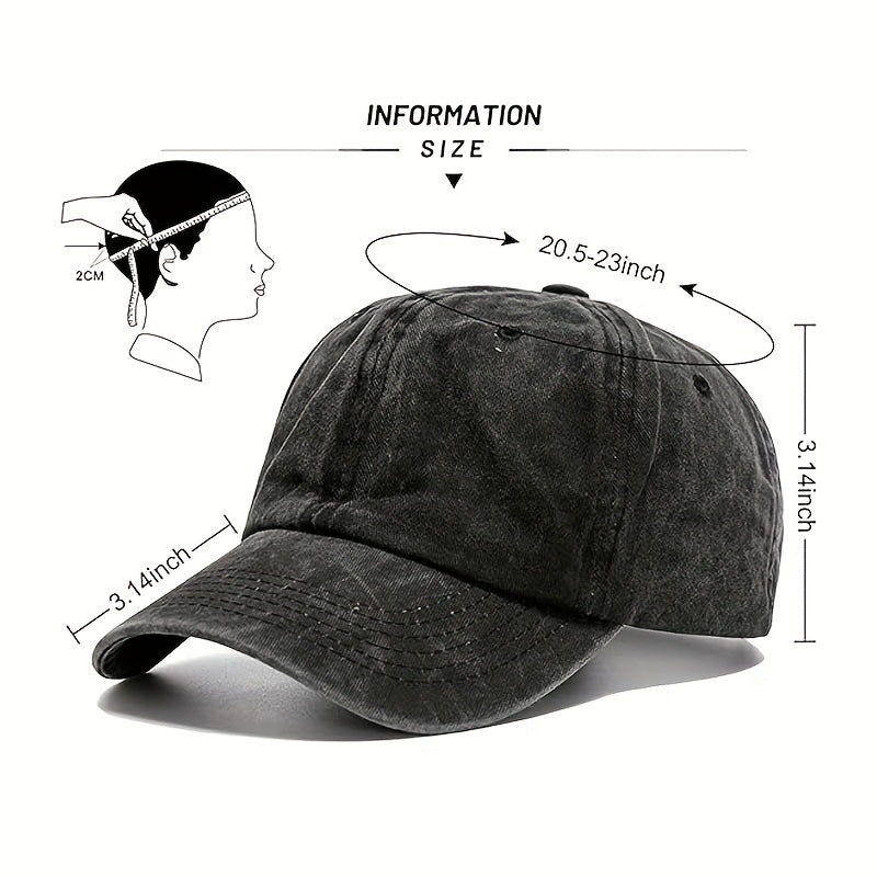 5 Pieces Unisex Cotton Vintage Baseball Cap