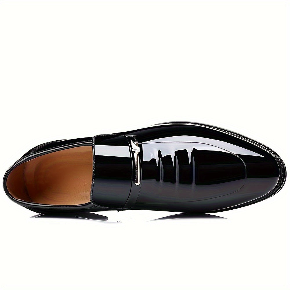 Patent Leather Slip On Loafers Comfortable Shoe For Men