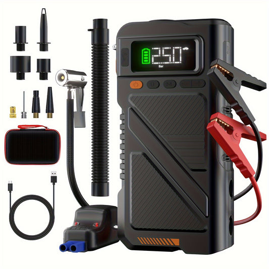 2024 Upgraded Car Jump Starter With Air Inflator/Deflator Compressor