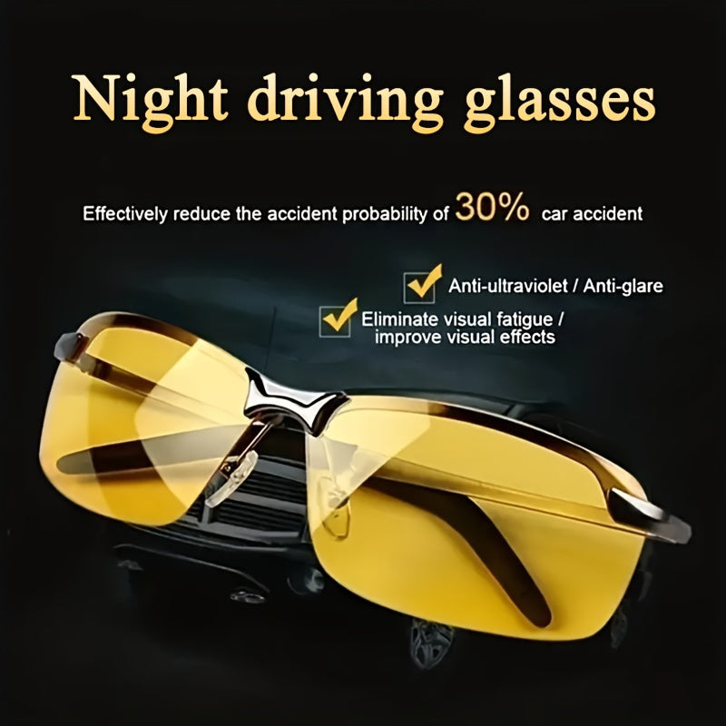 2pcs Night Vision Driving Glasses For Men And Women