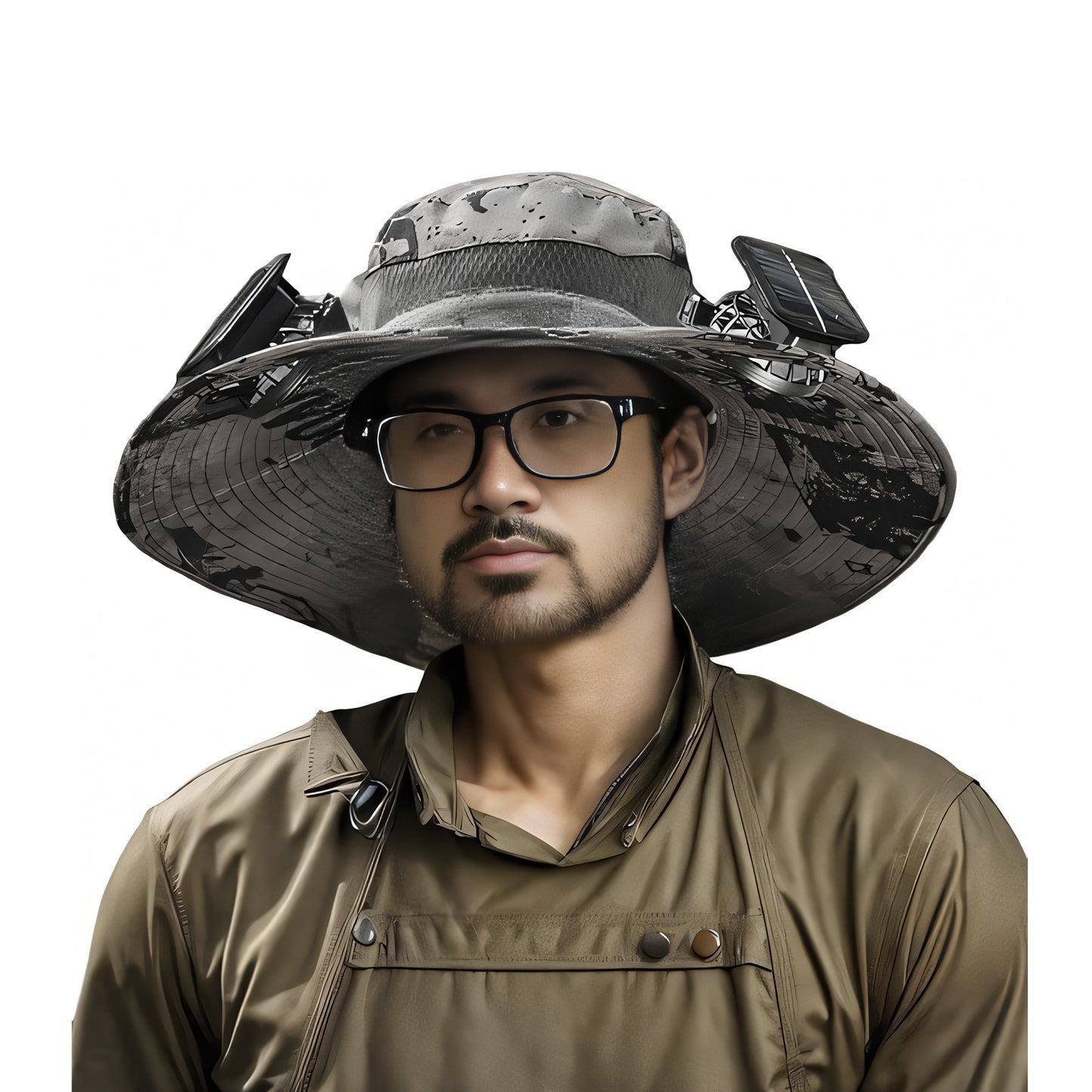 Solar Powered Outdoor Hat for Fishing Camping / Hiking with 2 Powerful Cooling Fans