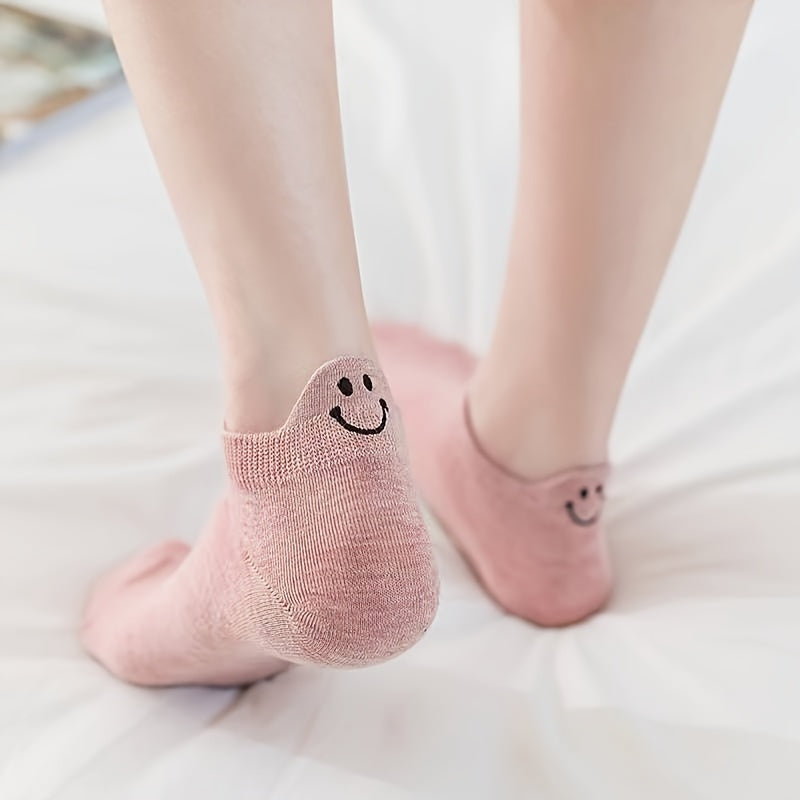 10 Pairs Cute Smiling Face Socks