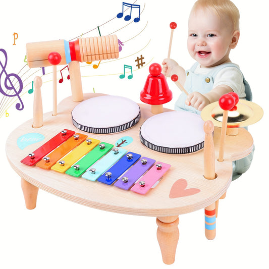 Children's Drum Kit, 10-in-1 Musical Instruments Children From 1 2 3 Years