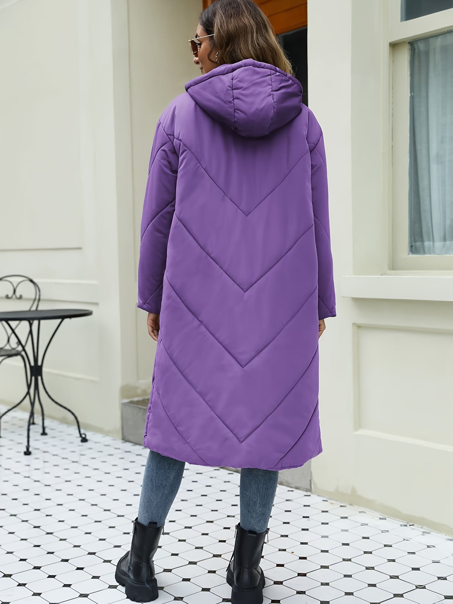 Women's Hooded Long Puffer Coat